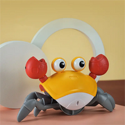 Elektronische Induktionsfluchtkrabbe mit Musik und Lichtern Interaktives Krabbelspielzeug für Kinder