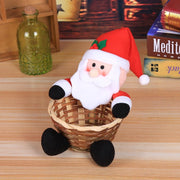 Weihnachten Süßigkeiten Aufbewahrungsbox Dekoration Bambus Korb Schale