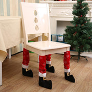 4 Stück Weihnachtsmannhosen und Schuhe Design Tisch Stuhlbeinbezüge