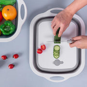 Zusammenklappbares Multifunktions-Küchen-Silikon-Schneidebrett Obstkorb
