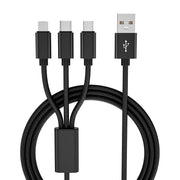 3-in-1 Multi Fast Universal USB-Ladekabel Kompatibel für Typ C/ iPhone IOS/ Android