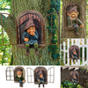 Outdoor Garten Witzige Flip Fenster Harz Gnome 3D Ornamente