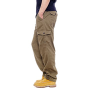 Lässige Herrenhose mit elastischer Taille und mehreren Taschen