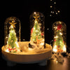 Weihnachtsbaum LED Lichter Glow Glaskuppel Fawn Weihnachtsmann Crafts