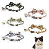 Niedliche Katzenhalsbänder Floral Abnehmbare Fliege Halsband mit Glocke