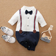 Einteiliger Baumwoll-Overall für Jungen mit langen Ärmeln Herren-Outfits