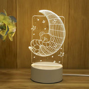 3D Illusion Acryl LED Nachtlicht Schlafzimmer Dekoration