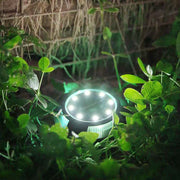 2PC Solar Bodenleuchten Outdoor Wasserdicht LED Scheibenleuchten