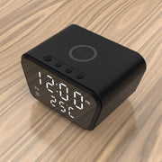 Kabelloses Ladegerät Bluetooth Lautsprecher LED Smart Digital Uhr