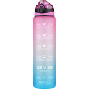 1000ml Farbverlaufs-Wasserflaschen mit Verschlusskappe Leak